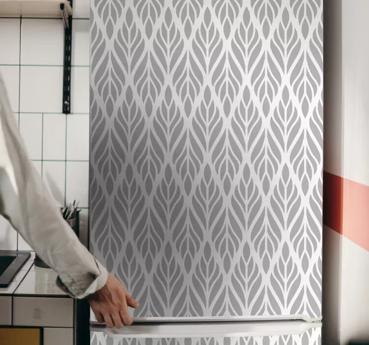 Kjøleskap klistremerke elegante bladmotiver - Tenstickers