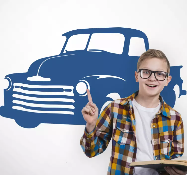 Klassisk pickup lastebil klistremerke dyr - Tenstickers