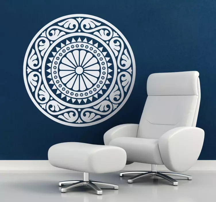 Klassisk rosett mandala vegg klistremerke - Tenstickers