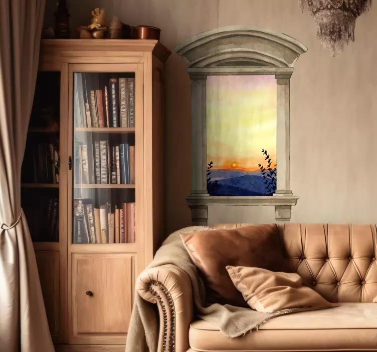 Klassisk vindus-akvarellfinish 3D klistremerker - Tenstickers