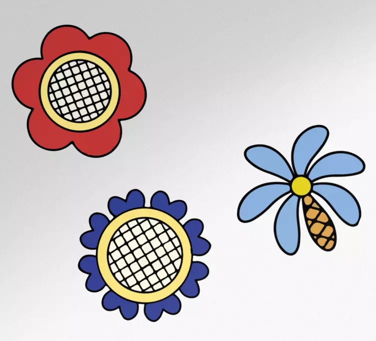 Klassisk polert blomster sykkel klistremerke - Tenstickers