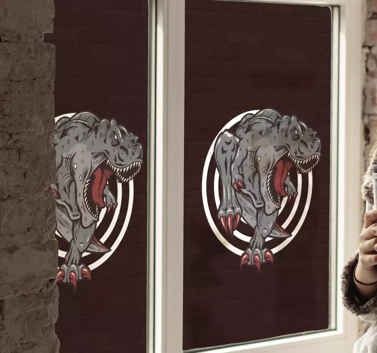 Klistremerke dinosaur brøl design - Tenstickers