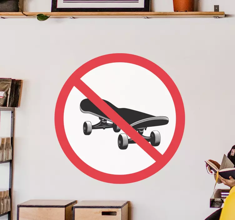 Klistremerke dyr forbudt å skate - Tenstickers