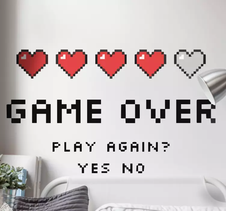 Klistremerke dyr pixel hjerte monitor - Tenstickers