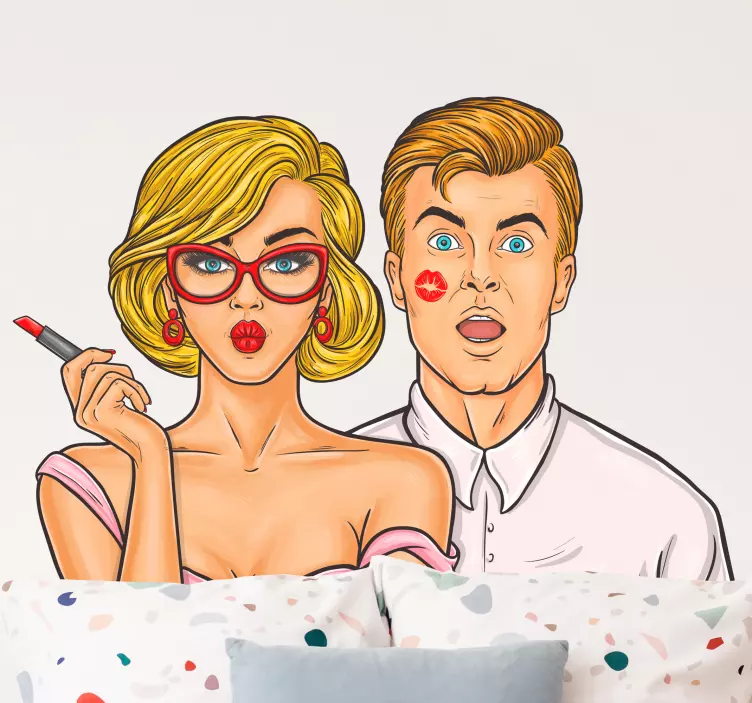 Klistremerke dyr tegneseriestil par - Tenstickers