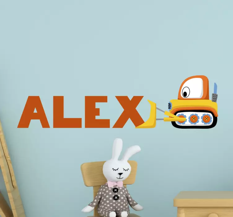 Klistremerke for barn med byggkjøretøy tema - Tenstickers