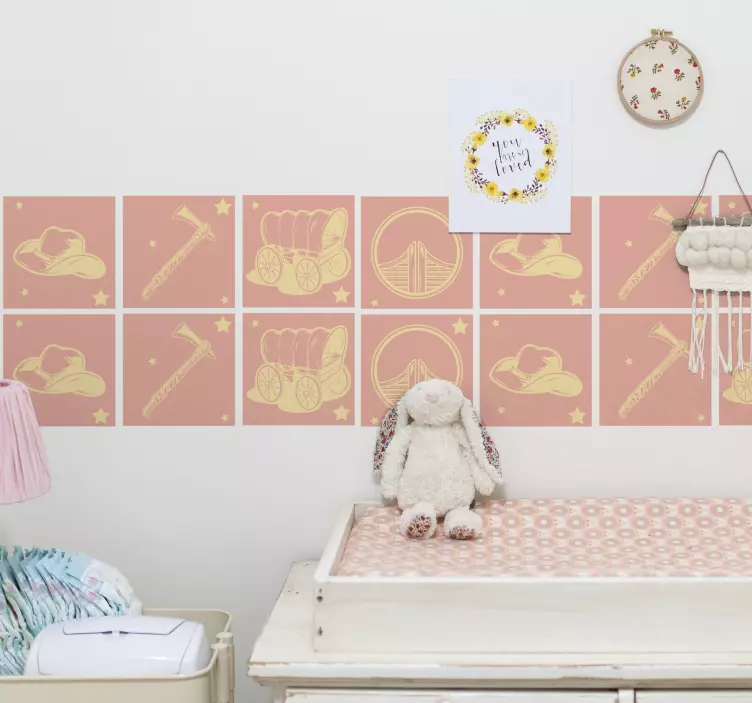 Klistremerke for barn med vintage elementer - Tenstickers