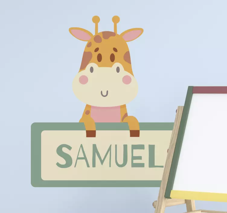 Klistremerke for barn søt girafffigur - Tenstickers