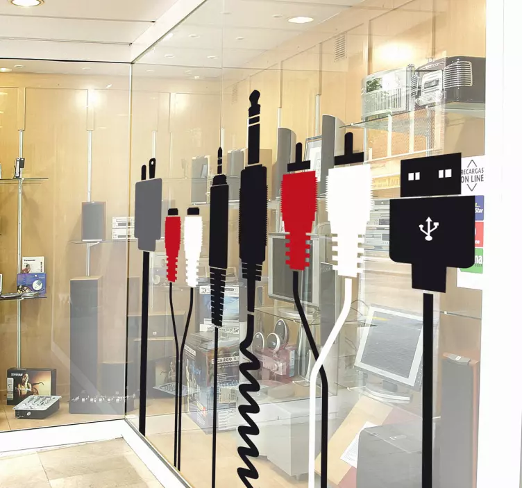 Klistremerke for en elektrisk kabelbutikk - Tenstickers