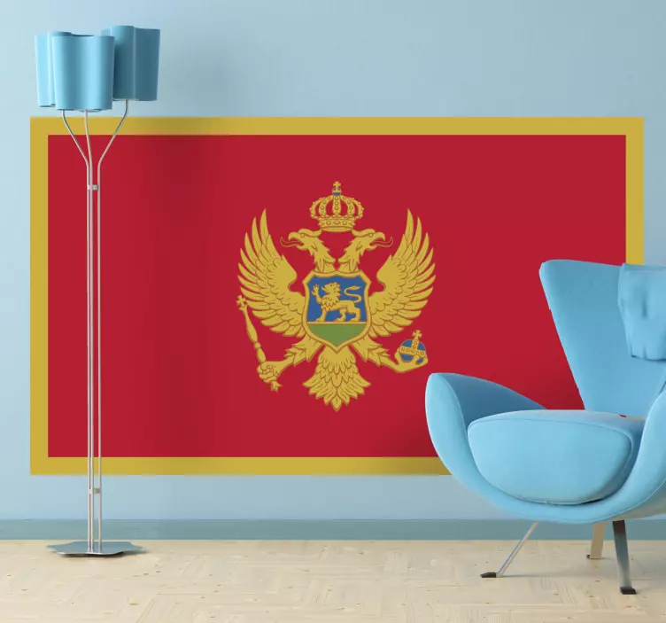 Klistremerke for montenegro flagg - Tenstickers