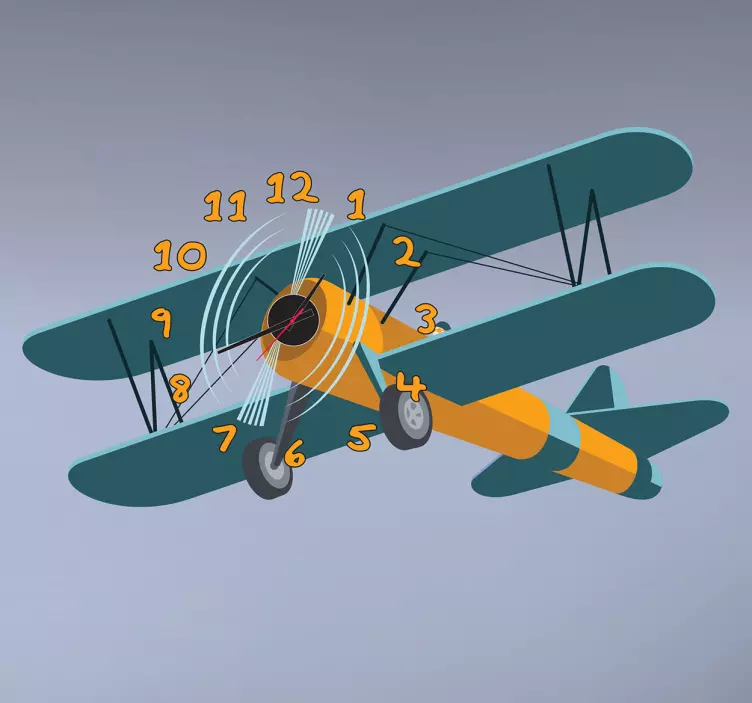 Klistremerke for veggklokke for barn - Tenstickers