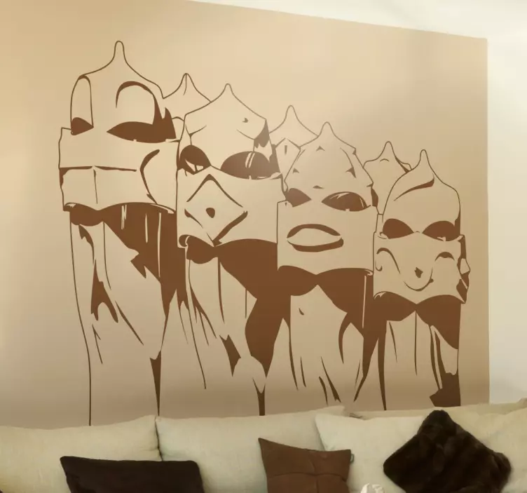 Klistremerke fra gaudí skorsteiner - Tenstickers