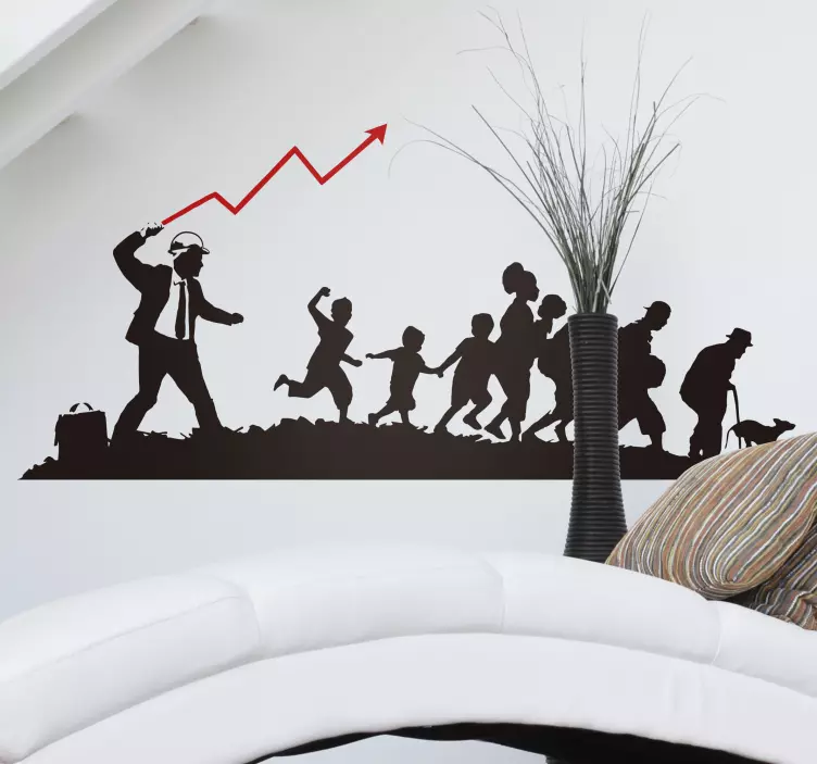 Banksy diktatur eller demokrati vinyl veggkunst - Tenstickers