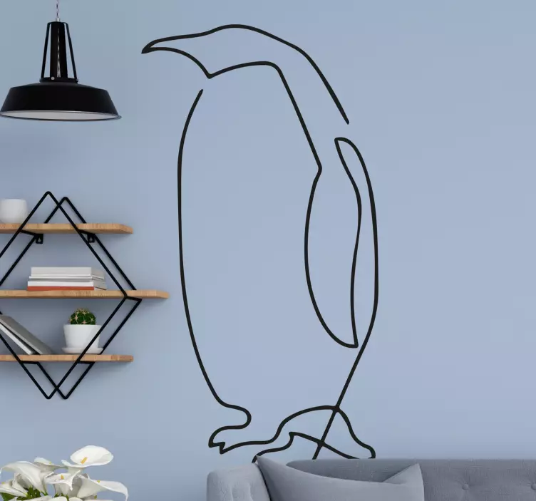 Minimalistisk pingvin fugl wallstickers - Tenstickers