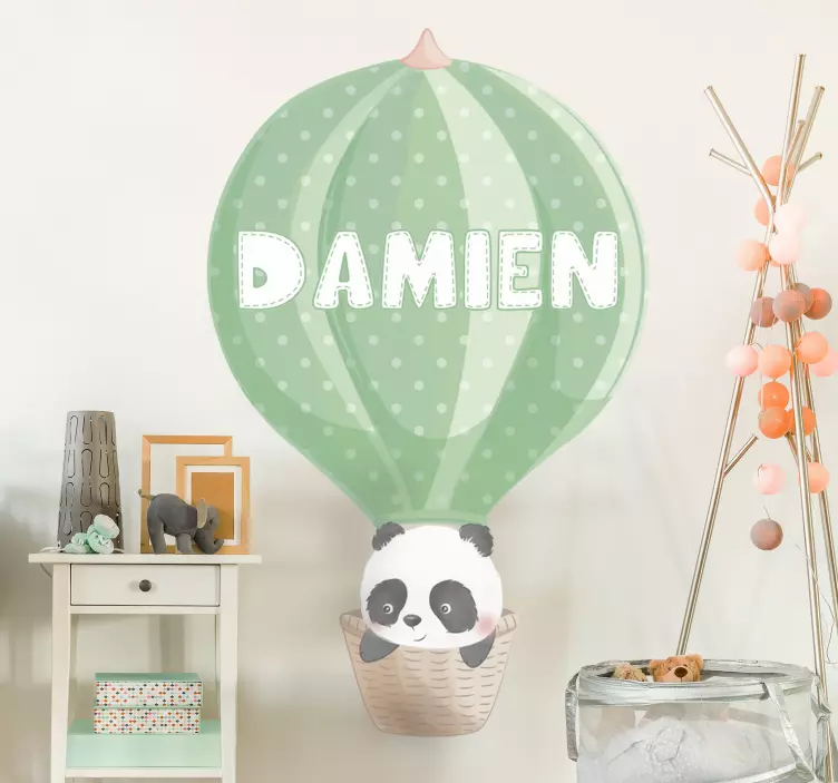 Baby gutten personnalised panda dyr klistremerke - Tenstickers
