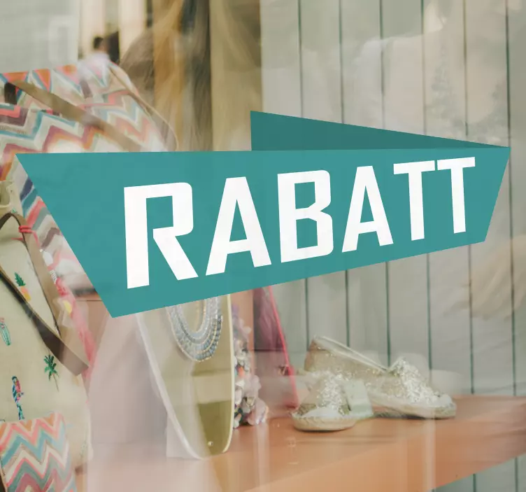 Klistremerke med rabatt tekst salg - Tenstickers