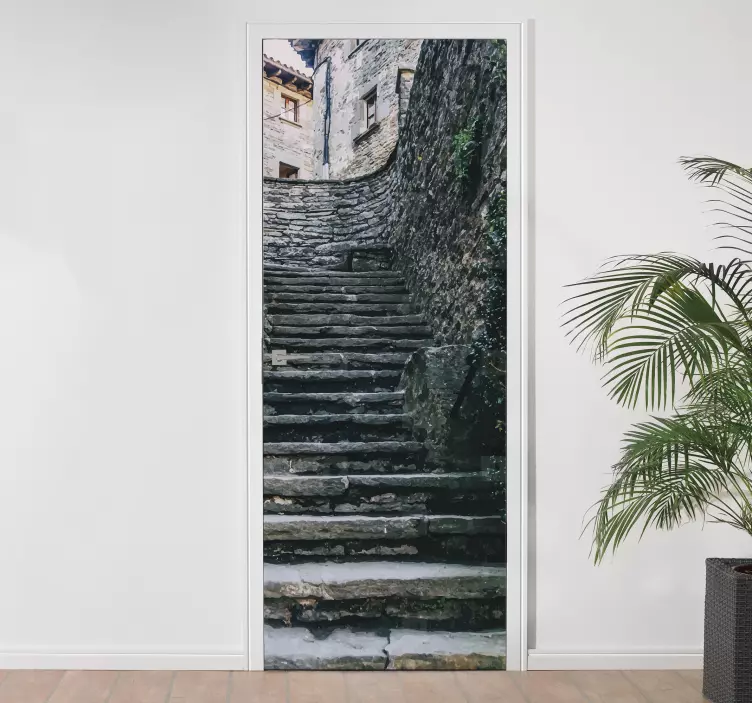 Klistremerke med steintrapp - Tenstickers