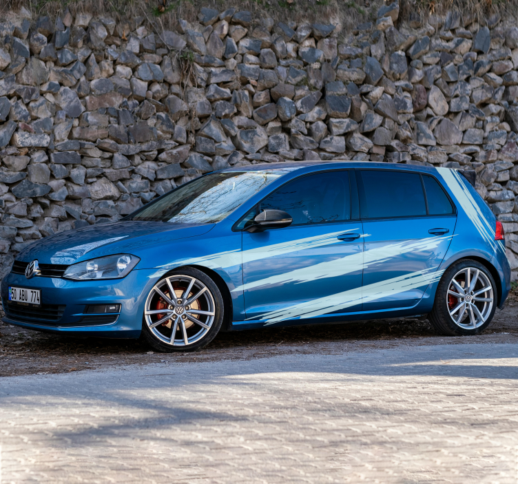 Klistremerke til bil med pensel design sett - Tenstickers