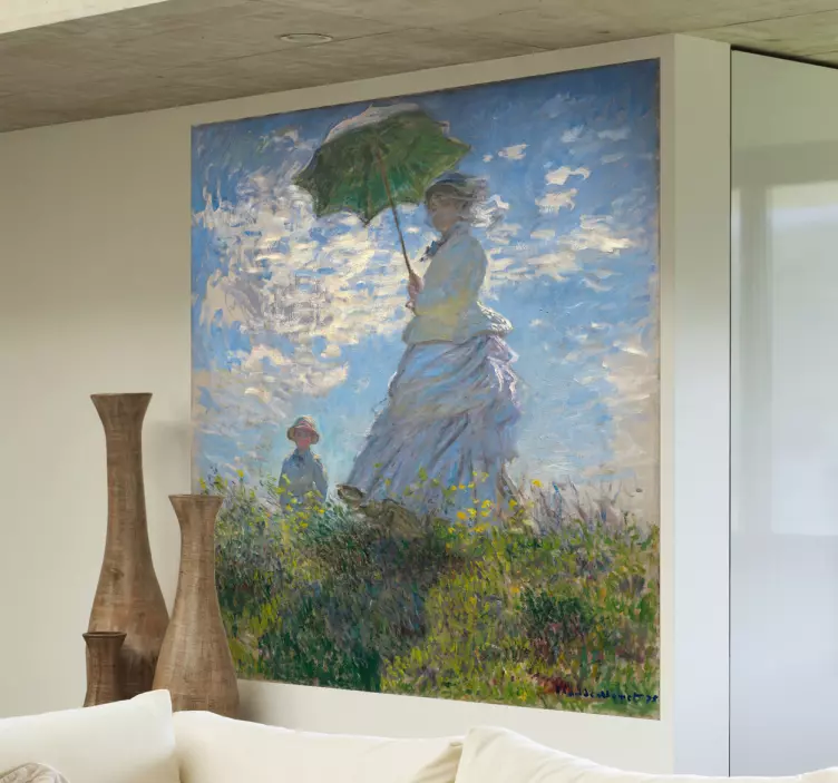 Klistremerke til claude monet paraply art - Tenstickers