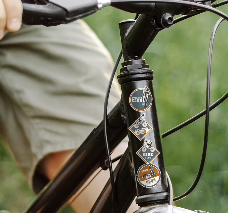 Design av sykkelsett sykkel klistremerke - Tenstickers