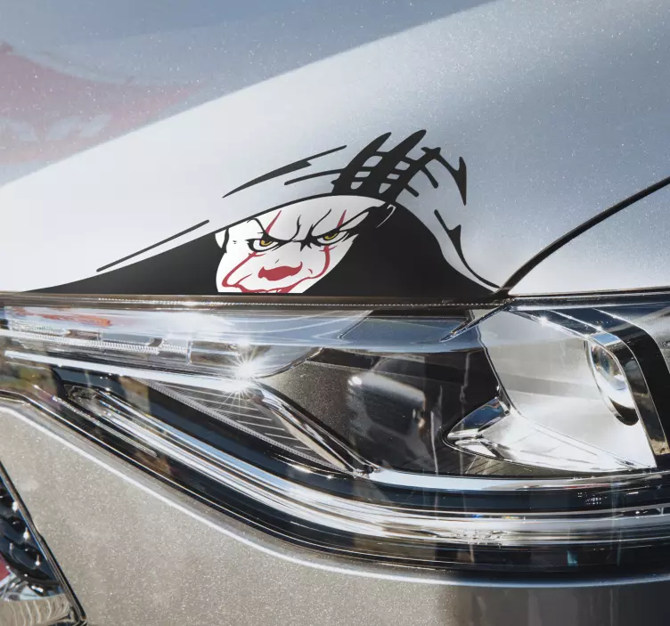 Klovn ser på bil klistremerke - Tenstickers