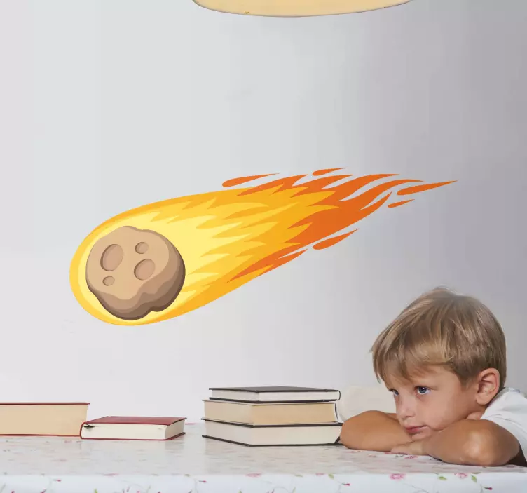 Komet som faller ned plassveggklistremerke - Tenstickers