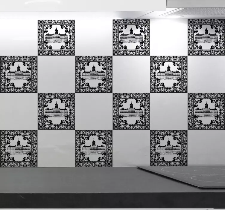 Kongelig palass ams fliser klistremerke - Tenstickers