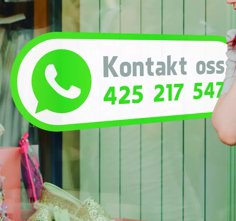 Kontakt oss på whatsapp vinduet klistremerke - Tenstickers