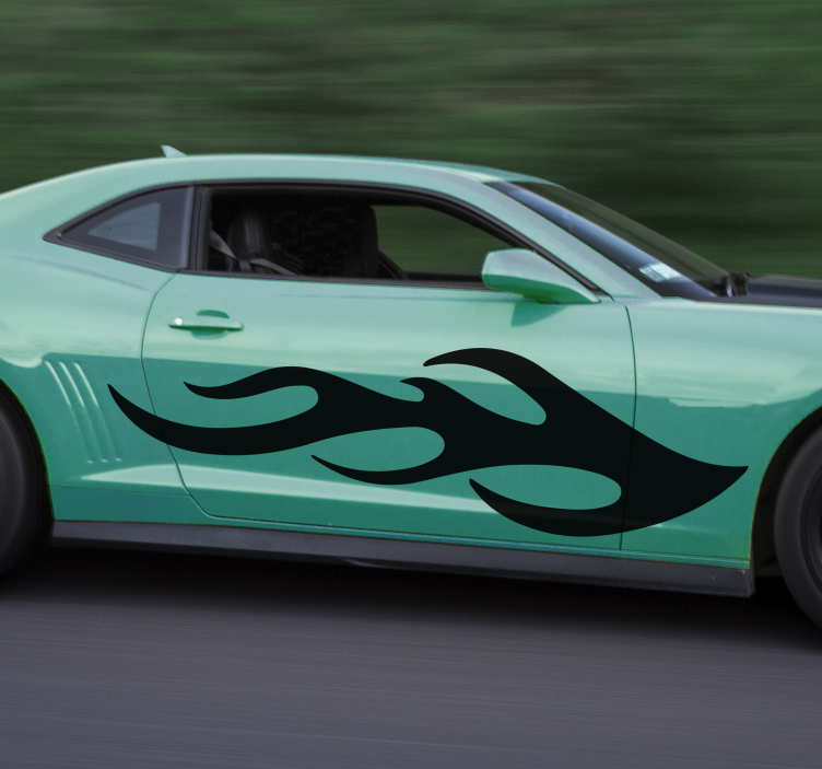 Kule flammer silhuett bil klistremerke - Tenstickers