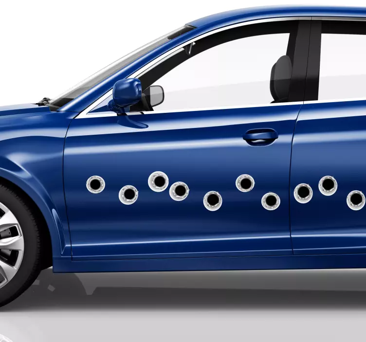 Kulehull bil klistremerke - Tenstickers