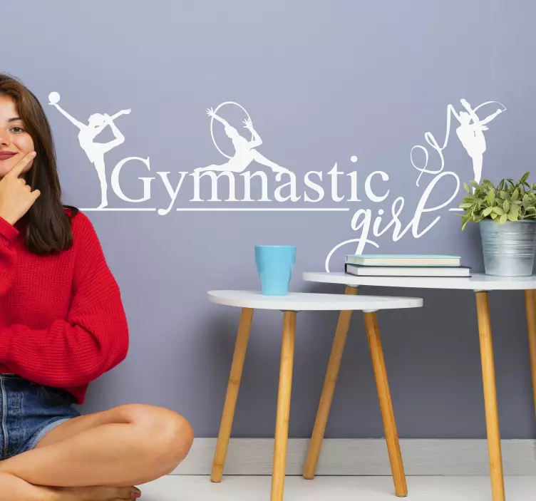 Kunstnerisk gymnastikk veggklistremerke - Tenstickers