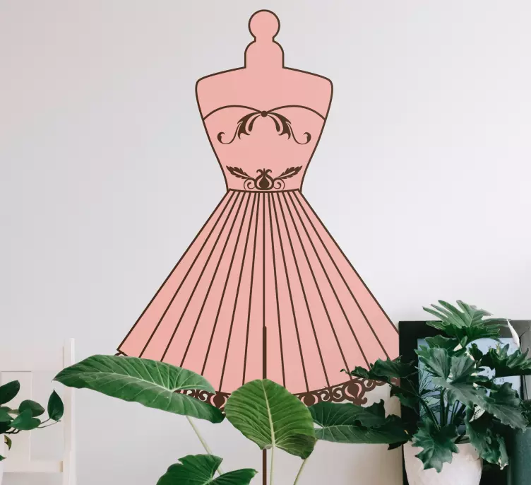Kvinners kjole kleshenger klistremerker - Tenstickers