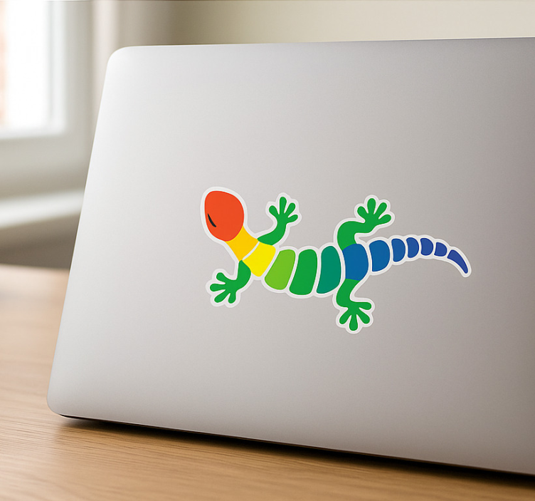 Laptop klistremerke fargerik gecko - Tenstickers
