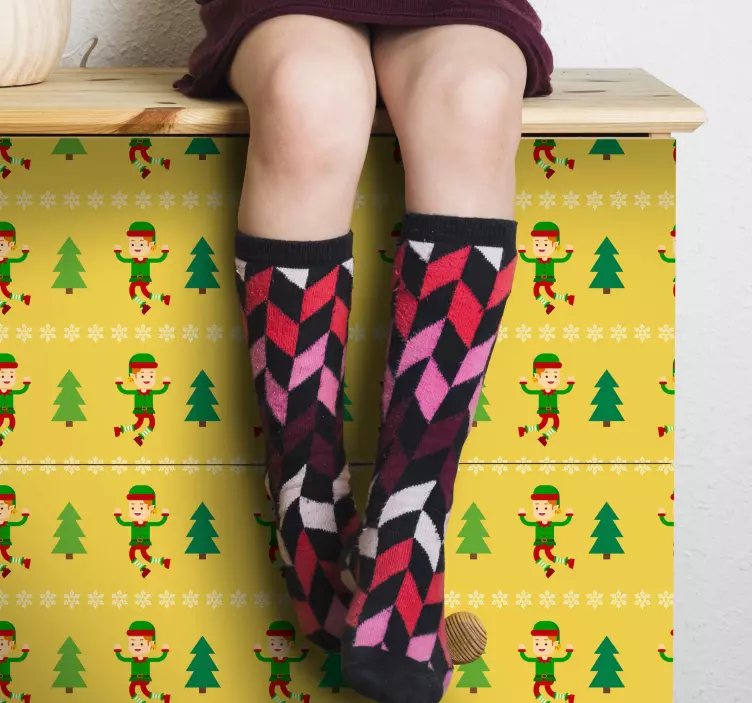 Leketøy alver jul klistremerke - Tenstickers