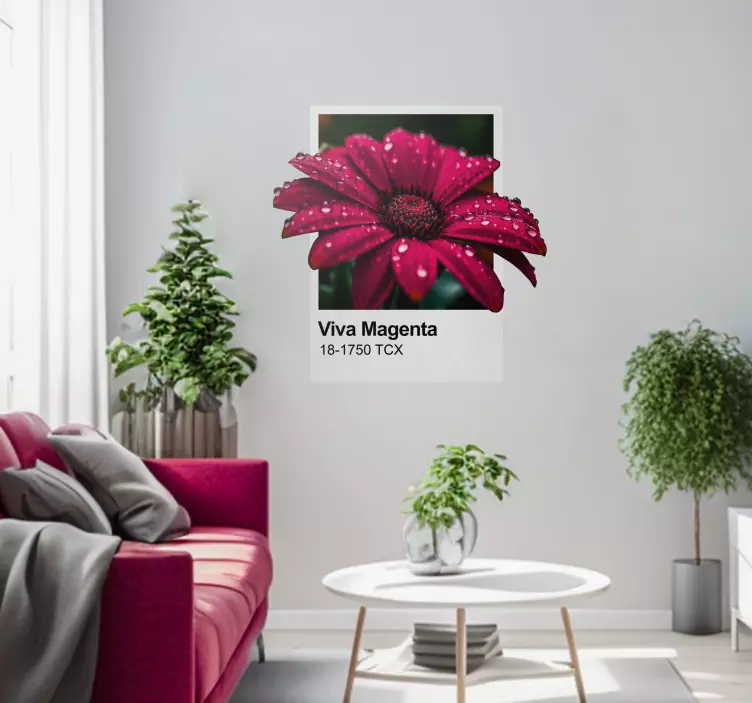 "Lev Magenta" fargen wallsticker - Tenstickers
