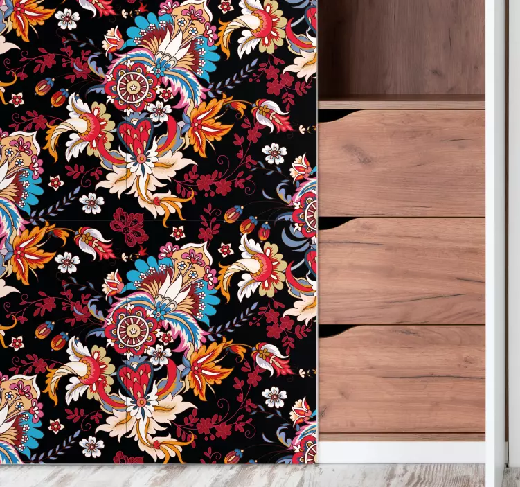 Levende botanisk motiv dekorativt klistremerke - Tenstickers