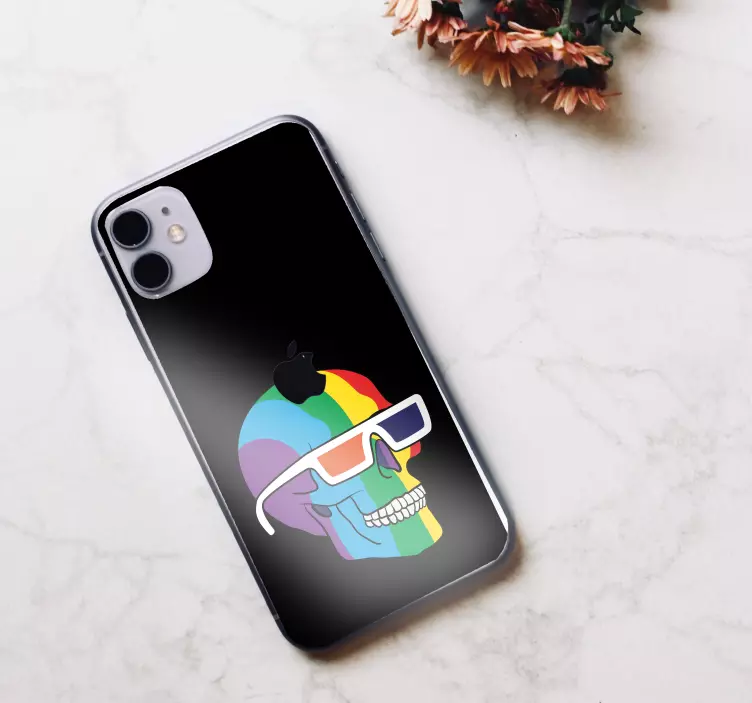 Lgbt fargeskalle iphone skin - Tenstickers
