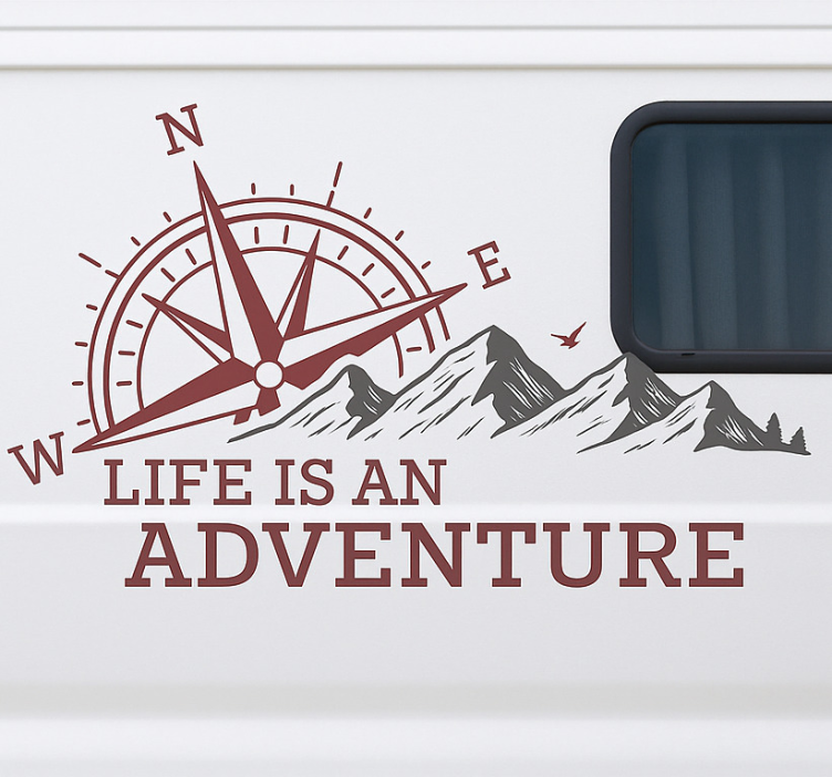 life is an adventure campingvogn klistremerke - Tenstickers