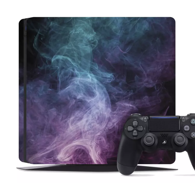 Lilla og blå røyk playstation-merket - Tenstickers