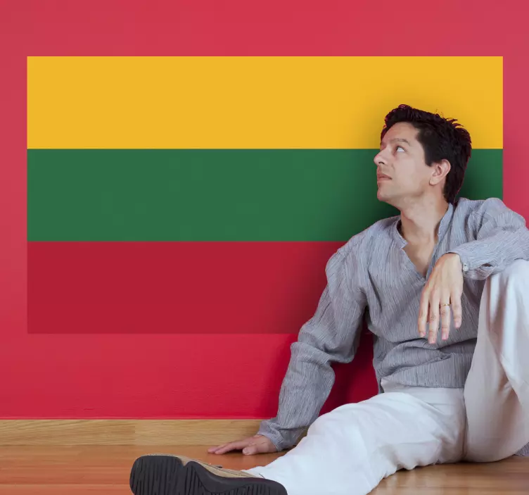 Litauen flagg klistremerke - Tenstickers