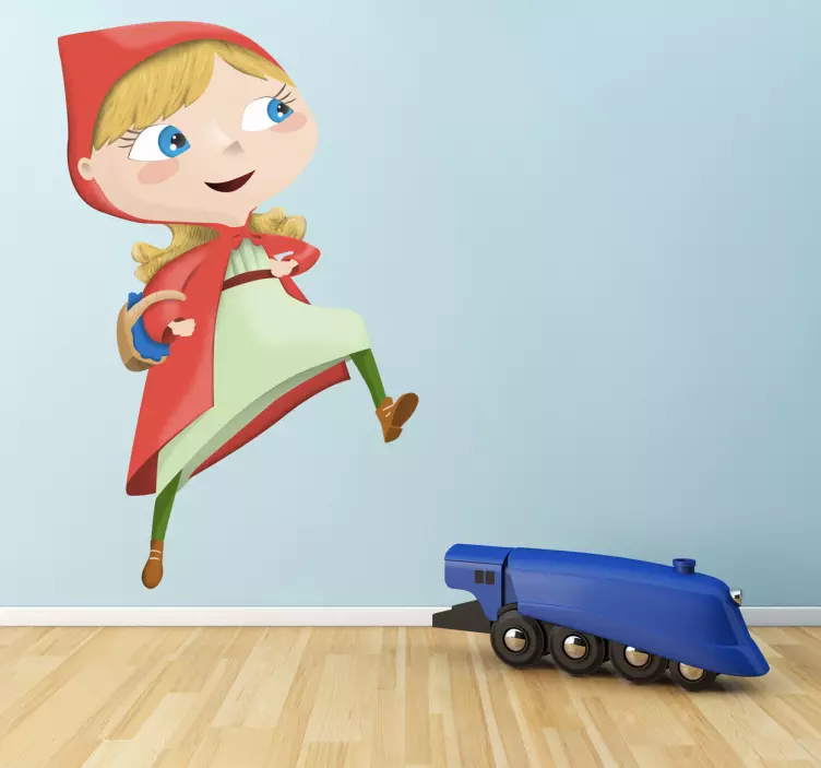 Lite rødt hette klistremerke - Tenstickers