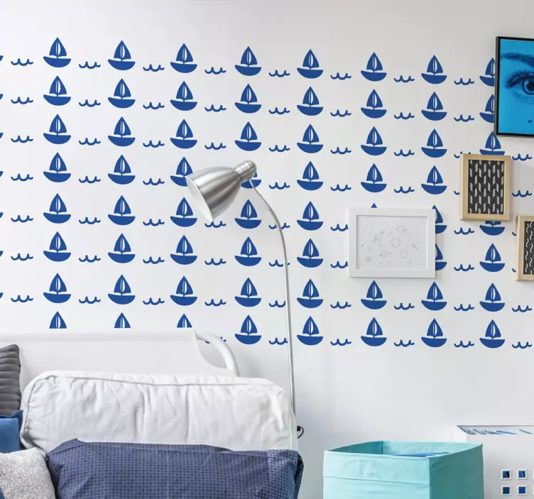 Liten båt klistremerke - Tenstickers