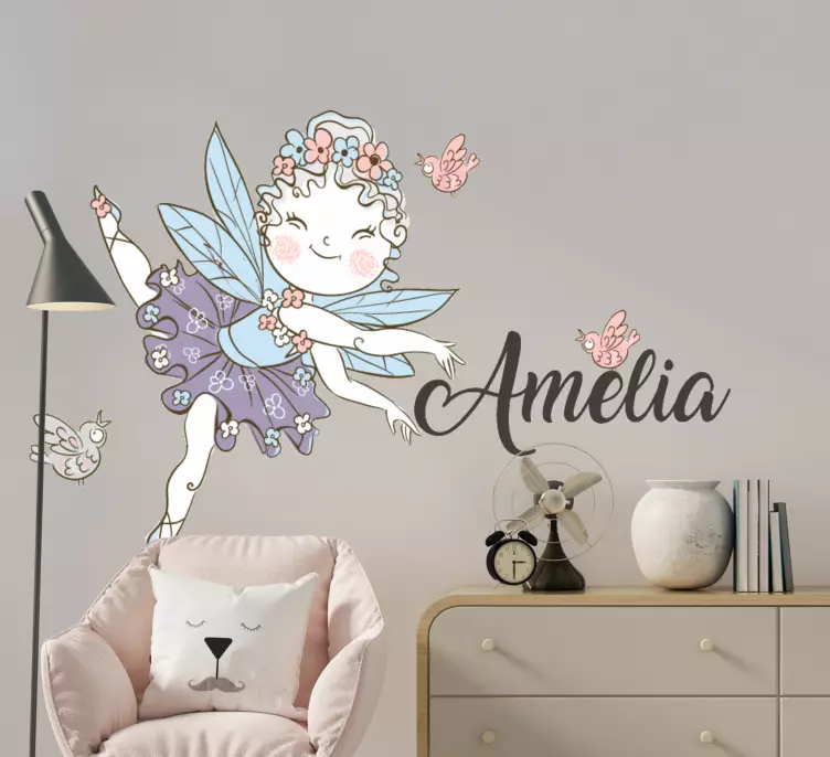 Liten fe prinsesse barn klistremerke - Tenstickers