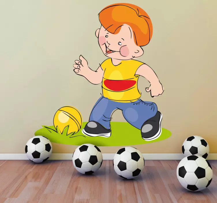 Liten klistremerke for fotballspiller - Tenstickers