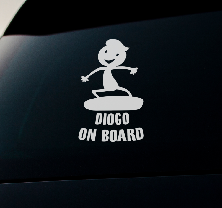 Liten surfer ombord bildekal - Tenstickers