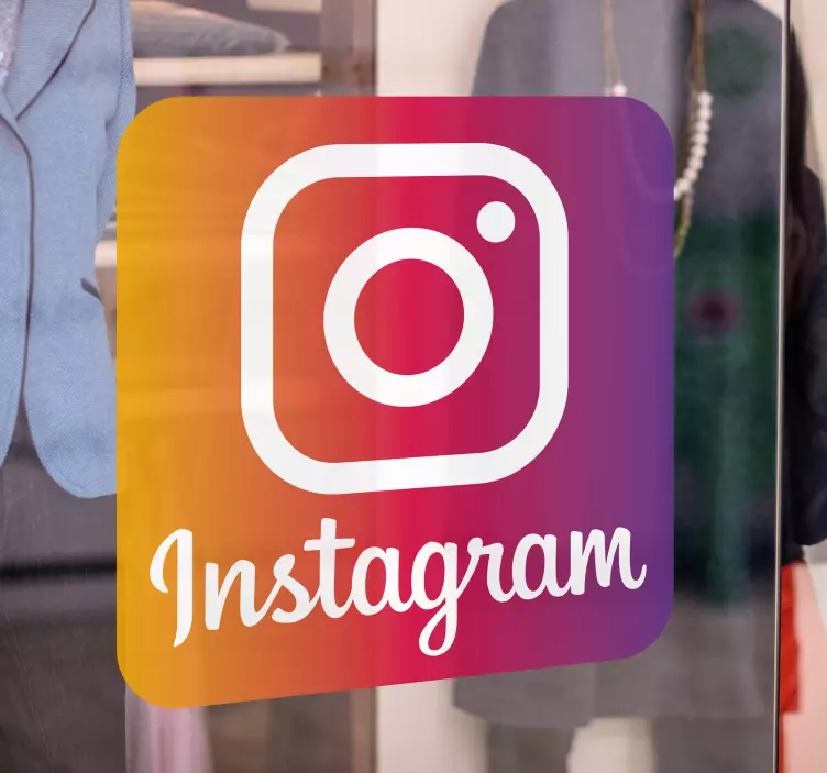 Logo instagram butikkvindu klistremerke - Tenstickers