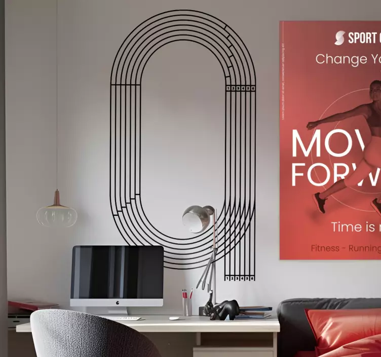 Løpebane i OL klistremerke - Tenstickers