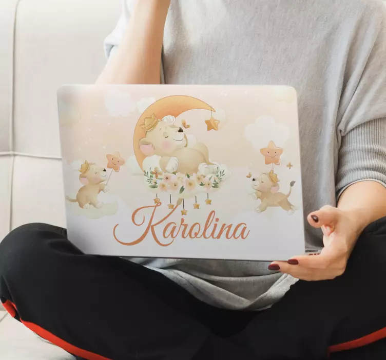 Lunefull dyrescene bærbar klistremerke - Tenstickers