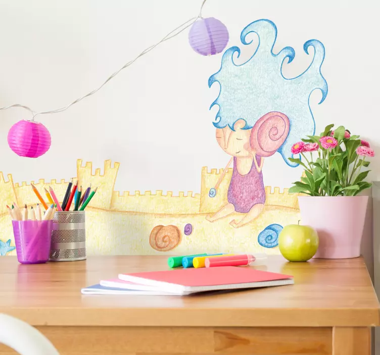 Lunefull sneglefigur klistremerke for barn - Tenstickers