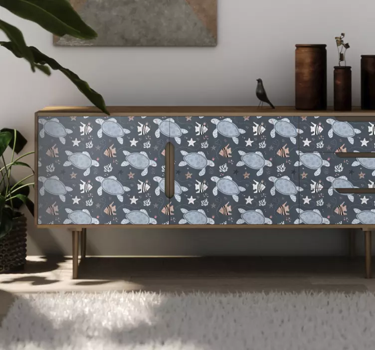 Lunefullt skilpaddemotiv dyr klistremerke - Tenstickers